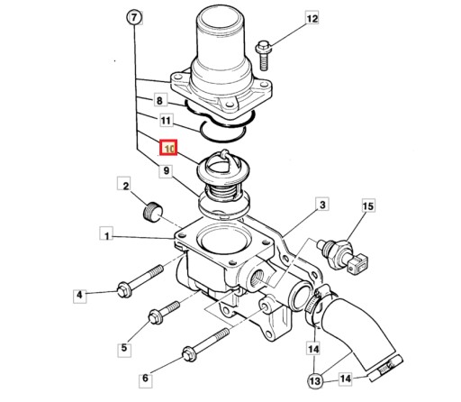 ТЕРМОСТАТ CAT TH62 TH63 TH82 AR ENGINE AK 2202748