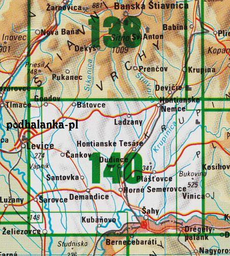 Крупинска Планина Дудинце 140 карта Словакия