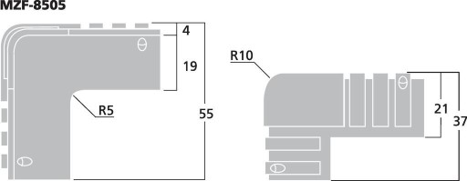 ПЛАСТИКОВАЯ ЗАЩИТА УГЛА MONACOR MZF-8505