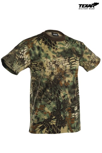 ФУТБОЛКА МУЖСКАЯ ПОД УНИФОРМУ, ХЛОПОК TEXAR CAMOUFLAGE GREEN SNAKE L