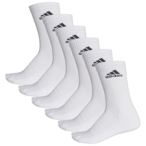 ADIDAS SKARPETY DŁUGIE STRIPES r.34-36 HT3453 BIAŁE 6PAK