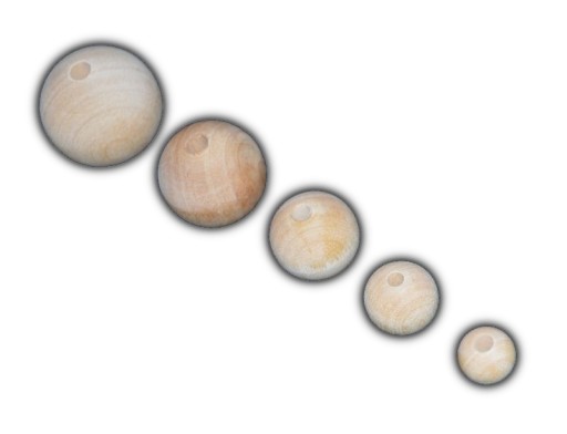 ДЕРЕВЯННЫЕ БУСИНЫ ШАРИКИ 30 мм - 10 шт ДЕКУПАЖ