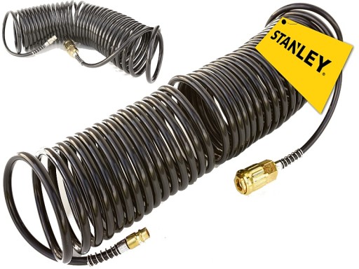 ШЛАНГ STANLEY СПИРАЛЬНЫЙ 6 X 8, БЫСТРЫЙ СОЕДИНИТЕЛЬ PE 15M 10B 170020XSTN