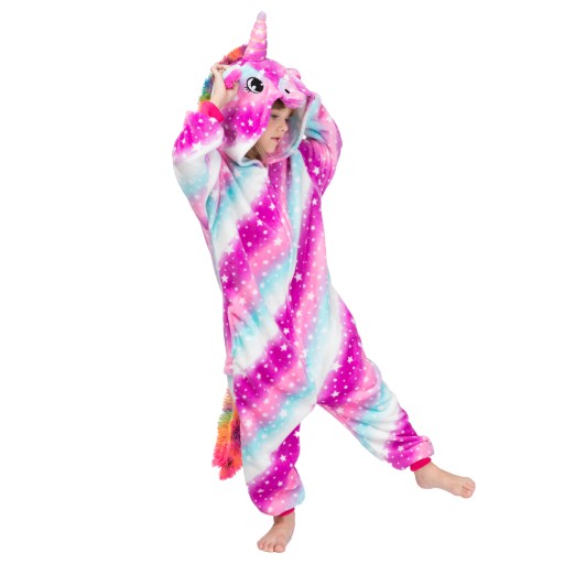 JEDNOROŻEC Galaxy Piżama Dziecięca Kigurumi Onesie Kombinezon Kostium 122