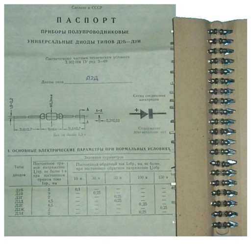 Российский германиевый диод ___ Д2Б ___ 10 шт = 12,3 зл.