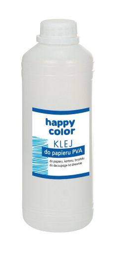 KLEJ do papieru w PŁYNIE przezroczysty BUTELKA Happy Color SZYBKOSCHNĄCY