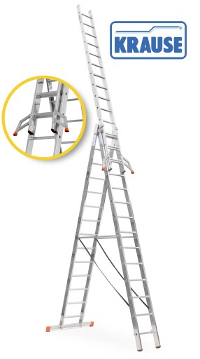 Алюминиевая лестница 3х14 KRAUSE PROFESSIONAL+TRIGON