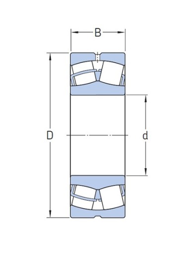 Сферический роликоподшипник 23222 MBW33C3 KG 110x200x69,8