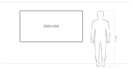 Магнитная школьная доска 200х100.