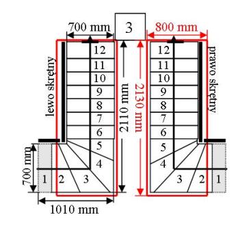 Модульная лестница ДУДА, модель Микс 03Л-90, 12 элементов