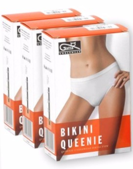 3szt. GATTA Majtki FIGI bikini QUEENIE bezwszowe M