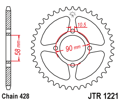 Комплект привода Honda CBR 125 R, цепь X-Ring!!