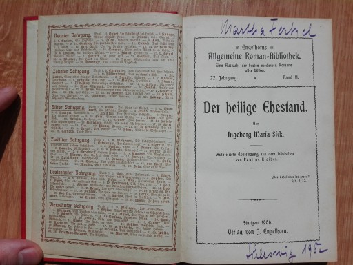 ИНГЕБОРГ МАРИЯ БОЛЬНАЯ ДЕР ХАЙЛИГЕ ЭТЕСТАНД 1906