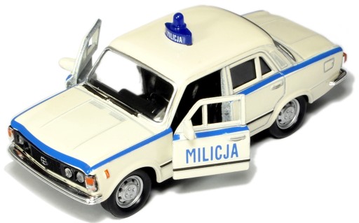 МЕТАЛЛИЧЕСКАЯ МОДЕЛЬ AUTO MILICJA MO FIAT 125p WELLY PRL