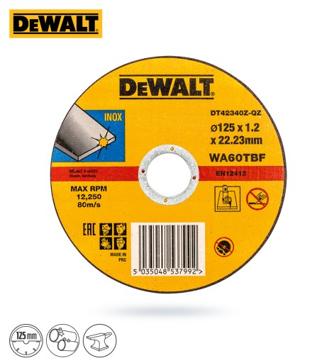 DeWalt DWE4257 Шлифмашина 125мм 1500Вт + диски 10шт