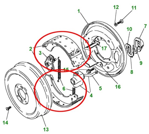 КОЛОДКИ РУЧНОГО ТОРМОЗА LAND ROVER DISCOVERY DO94