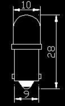 Светодиодная лампа Ba9s T4W DIFFUSION MATTE 12V БЕЛАЯ