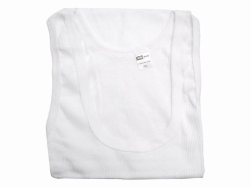 5XL ПОЛЬСКАЯ МУЖСКАЯ ФУТБОЛКА, БЕЛАЯ, нижняя рубашка с бретелями, 100% хлопок