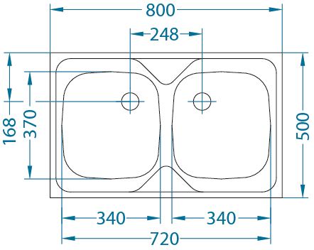 РАКОВИНА PRIMAL40 САТИНОВАЯ СТАЛЬНАЯ 80x50 АКЦИЯ