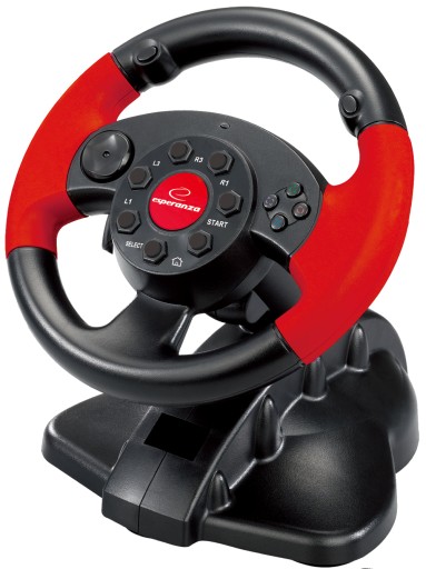 РУЛЕВОЕ КОЛЕСО С ПЕДАЛЯМИ PC PSX PS2 PS3 VIBRATIONS