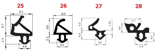 Уплотнители оконные VEKA S-834x