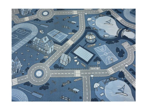Детский ковер STREET STREETS 74x200 см синий #EE2258