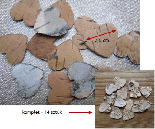 маленькие сердечки из бересты