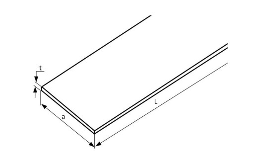 Płaskownik nierdzewny sur 50x4 AISI 304 1000mm