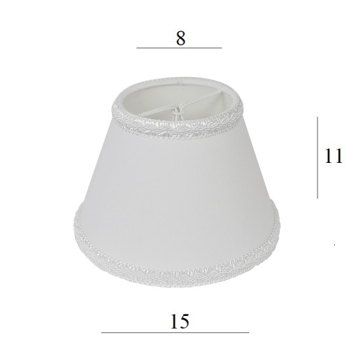 LAMPSHADE люстра конус 1S 15/11h абажур белый рустикальный