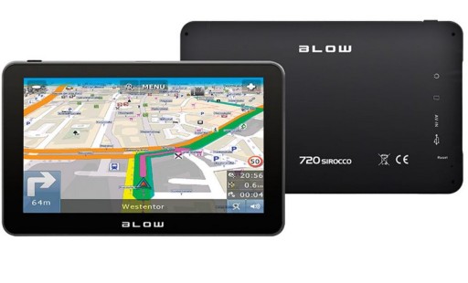 BLOW NAVIGATION GPS720 7 ДЮЙМОВ НА ВСЮ ЖИЗНЬ КАРТЫ ЕС PL