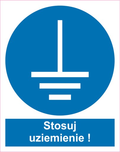 Наклейка с ПИКТОГРАММОЙ по охране труда и технике безопасности, используйте заземление