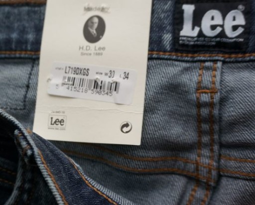 Джинсы скинни LEE LUKE PUNK BLUE W30 L34