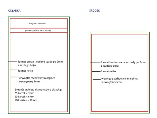 Notes klejony z okładką A5, 50 kartek - 50szt.