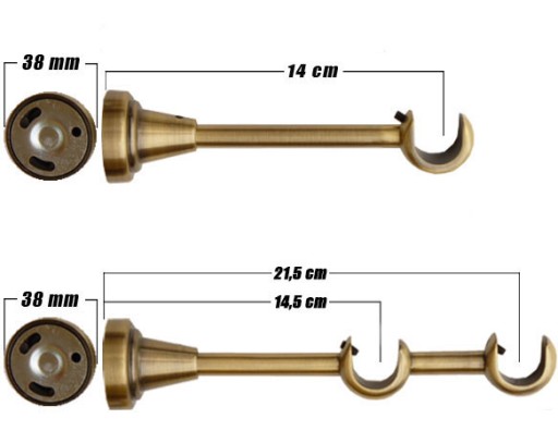 KARNISZ+CICHE KÓŁKA METAL 25MM POJEDYNCZY 240CM