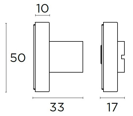 Rozeta blokada WC kwadratowa chrom Convex