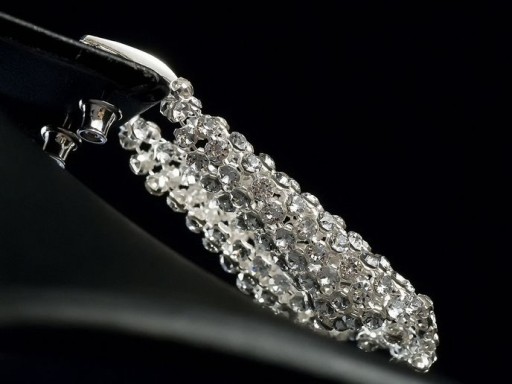 Серьги Crystal MESH с элементами Kr Swarovski 6см 925