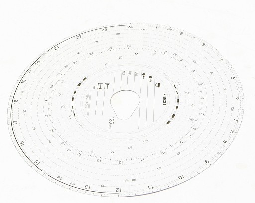 Таблицы для тахографа KIENZLE со скоростью 125 км/ч