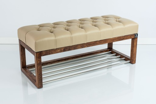 65 Производитель Бежевая стеганая скамья EMRA WOOD Design