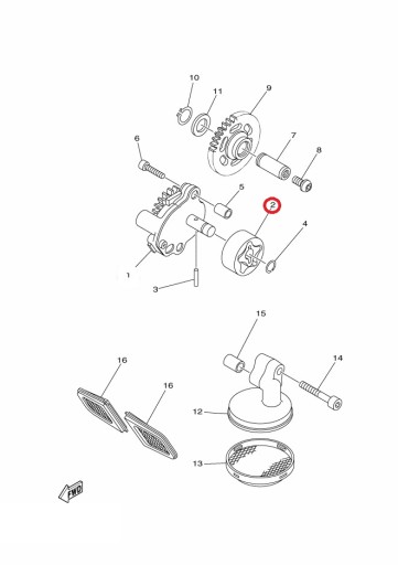 РОТОР МАСЛЯНОГО НАСОСА YAMAHA YFZ 450 R OEM