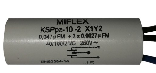 Kondensator MIFLEX KSPpz-10-2 0,047uFM+2x0,0027uFM