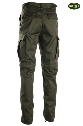 Spodnie Trekkingowe 2w1 Bojówki Taktyczne Mil-Tec BDU ZIP-OFF - Olive L