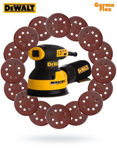 Эксцентриковая шлифовальная машина DeWalt DWE6423 + 40 дисков