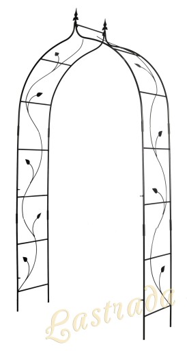 Металлическая садовая пергола, декорированная розовой аркой, плетистая роза Р4 15 кг STRONG