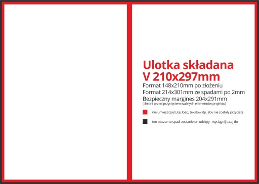 Ulotki A4 Składane do A5 / DL 1000 szt - 170g