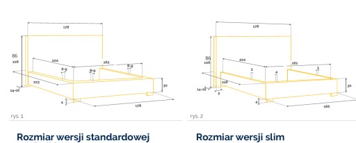 Łóżko Lily 160 z pojemnikiem + Materac Eskada
