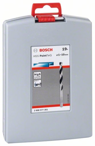 Набор сверл BOSCH PoinTeQ HSS, 19 шт., 1–10 мм