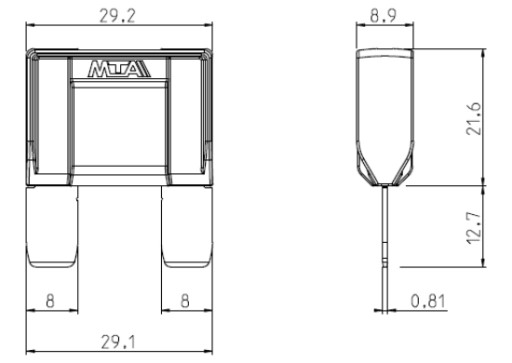 MAXI MAXIVAL MTA 30A ПЛАСТИНОЧНЫЙ ПРЕДОХРАНИТЕЛЬ