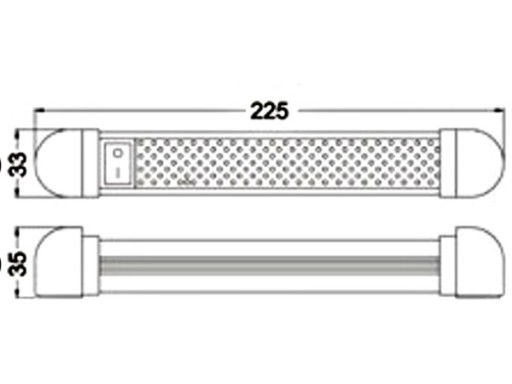 Светодиодный светильник с выключателем PAKA KABINA TIR 12V 24V RS