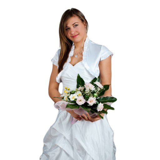 BEBEJ Bolerko satynowe 38 JUSTYNA polrek- 18 kolor