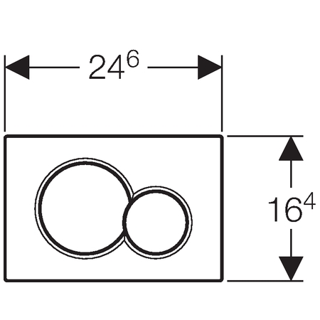 GEBERIT SIGMA BUTTON 01 ХРОМ - МАТ DUOFIX UP320